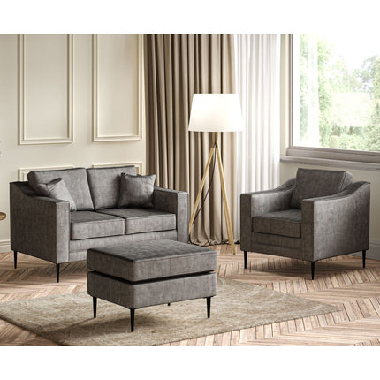 Aspen Grey Velvet Armchair – view 6