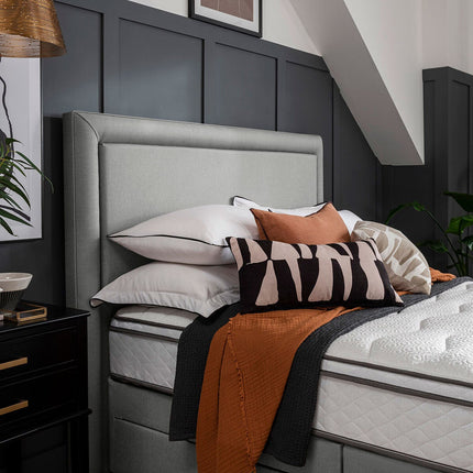 Silentnight Palermo Grey Fabric Full Height Headboard in 3 Sizes – view 2