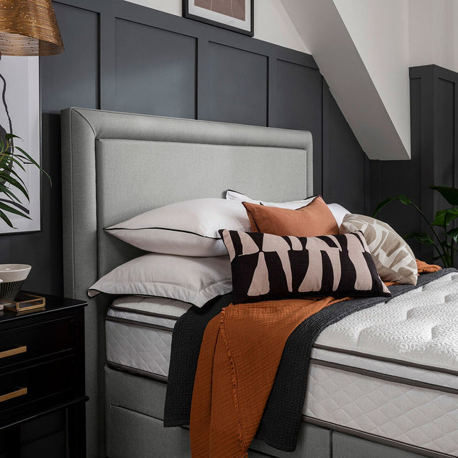 Silentnight Palermo Grey Fabric Full Height Headboard in 3 Sizes – view 2