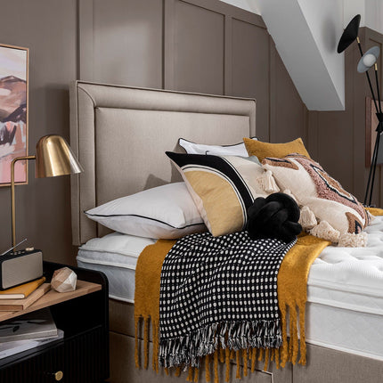 Silentnight Malvern Sandstone Fabric Headboard in 4 Sizes – view 2