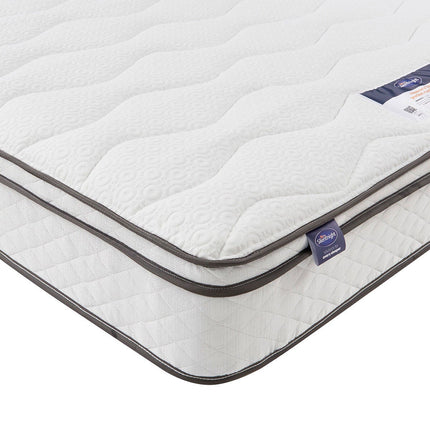 Silentnight 1200 Pocket Memory Cushion Top Mattress & Sandstone Divan in 4 Sizes – view 3