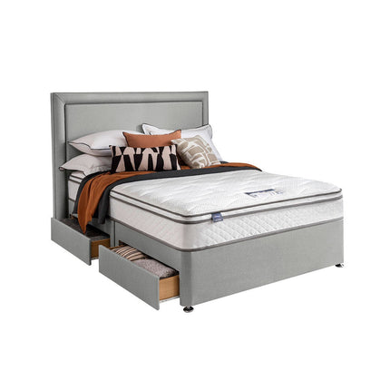 Silentnight 1200 Pocket Memory Cushion Top Mattress & Slate Grey Divan in 4 Sizes – view 6