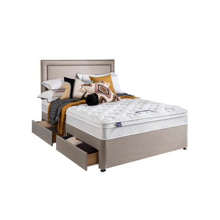 Silentnight Miracoil Memory Cushion Top Mattress & Divan in Sandstone in 5 Sizes – view 6