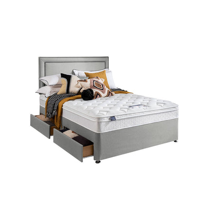 Silentnight Miracoil Memory Cushion Top Mattress & Divan in Grey in 5 Sizes – view 6