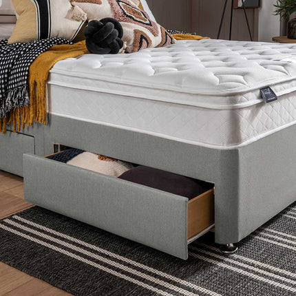 Silentnight Miracoil Memory Cushion Top Mattress & Divan in Grey in 5 Sizes – view 7