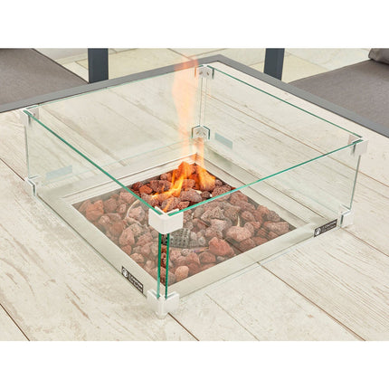 Stone Garden 4 Piece Deep Seating Corner Fire Patio Set in Two Colours – view 7