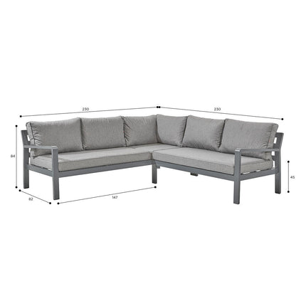 Stone Garden 4 Piece Deep Seating Corner Patio Set with Dual Height Ceramic Table in Two Colours – view 6