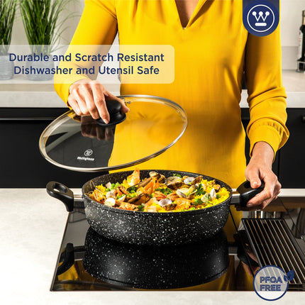 Westinghouse Low Non-Stick Casserole with Lid, 32cm – view 3