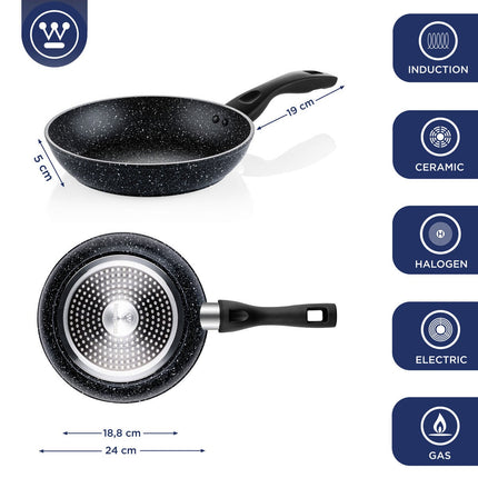 Westinghouse Non-Stick Frying Pan Set with Lids, 4 Piece – view 5