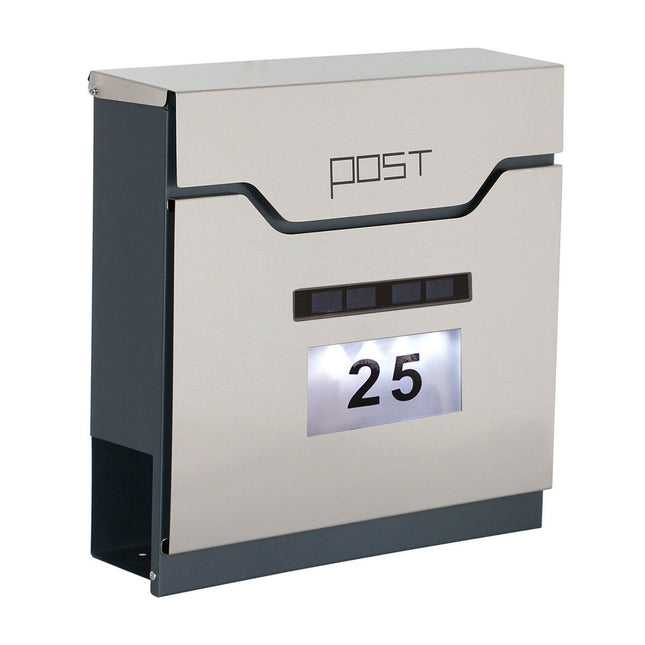 Phoenix Estilo Top Loading Letter Box MB0125KS in Stainless Steel with Key Lock
