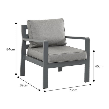 Stone Garden 4 Piece Deep Seating Corner Patio Set with Dual Height Ceramic Table in Two Colours – view 4