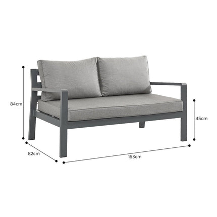 Stone Garden 4 Piece Deep Seating Corner Patio Set with Dual Height Ceramic Table in Two Colours – view 5