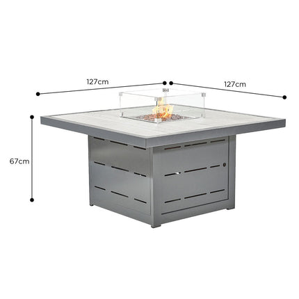 Stone Garden 4 Piece Deep Seating Corner Fire Patio Set in Two Colours – view 3