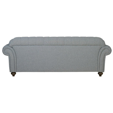 Bordeaux Button Back Grey Fabric 4 Seater Sofa – view 5