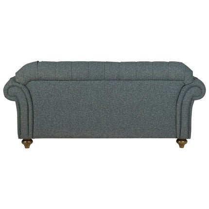 Bordeaux Button Back Blue Fabric 2 Seater Sofa – view 5