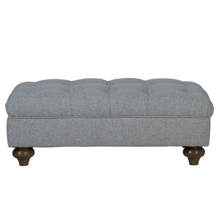 Bordeaux Fabric Footstool, Grey – view 3