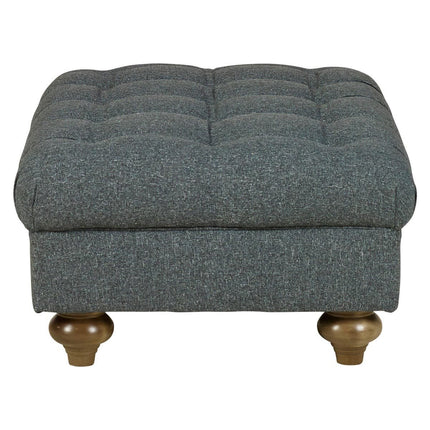 Bordeaux Fabric Footstool, Blue – view 5