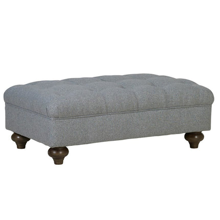Bordeaux Fabric Footstool, Grey – view 4