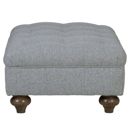 Bordeaux Fabric Footstool, Grey – view 5