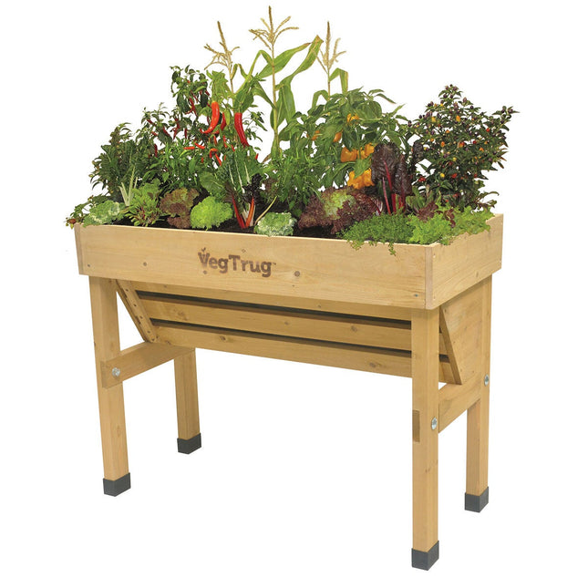 VegTrug Cedar Wood 1m Wall Hugger Planter – view 2
