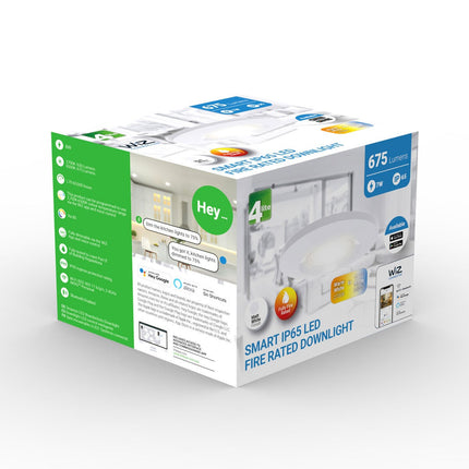 4lite WiZ Connected LED Fire Rated IP65 Downlight White – view 3