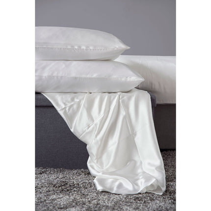 Belledorm 100% Mulberry Silk Ivory Pillowcase Pair – view 2