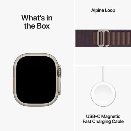 Apple Watch Ultra 2 GPS + Cellular, 49mm Titanium Case with Indigo Alpine Loop