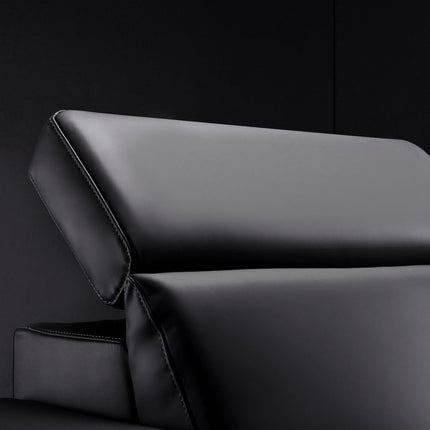 Valencia Barcelona Black Leather Power Reclining Home Theatre Chair with RGB LED – view 7