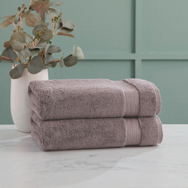 Grandeur 100% Cotton Bath Towels, 2 Pack, in 2 Colours – view 2