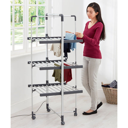 Black + Decker Heated Airer with Cover and Wheels – view 5