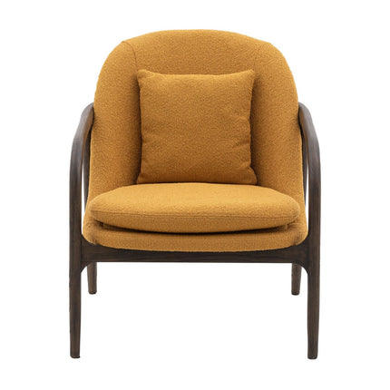 Gallery Alegra Ochre Fabric Armchair – view 4