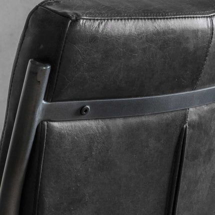 Gallery Capri Ebony Leather Cantilever Dining Chair – view 6