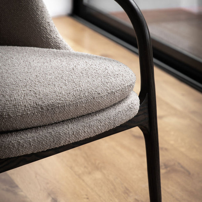 Gallery Alegra Taupe Fabric Armchair – view 2
