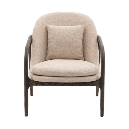 Gallery Alegra Taupe Fabric Armchair – view 3