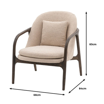 Gallery Alegra Taupe Fabric Armchair – view 8