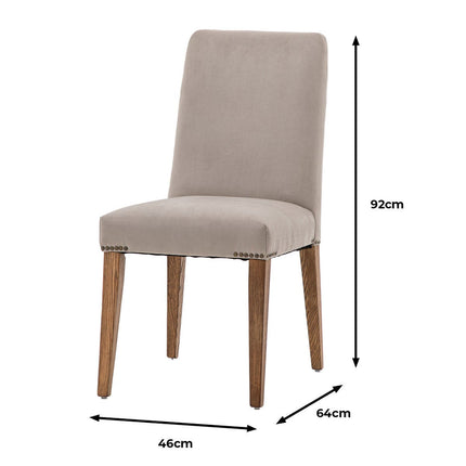 Gallery Highgrove Grey Velvet Dining Chair, 2 Pack – view 2