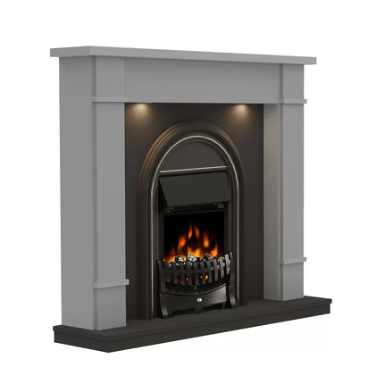 Flare Broadwell Electric Fireplace Suite in Grey, 2kW