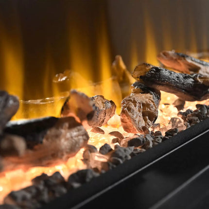 Flare Juliette 3-Sided Wall Mounted Electric Fireplace in Cream, 2kW