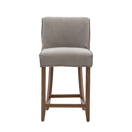 Gallery Tarnby Grey Linen Bar Stool, 2 Pack – view 5