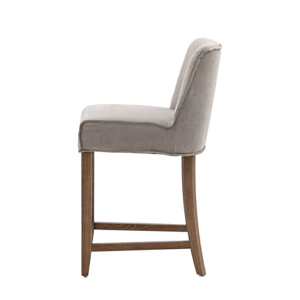 Gallery Tarnby Grey Linen Bar Stool, 2 Pack – view 7