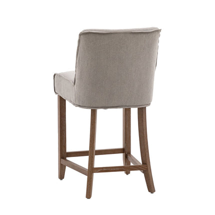 Gallery Tarnby Grey Linen Bar Stool, 2 Pack – view 8