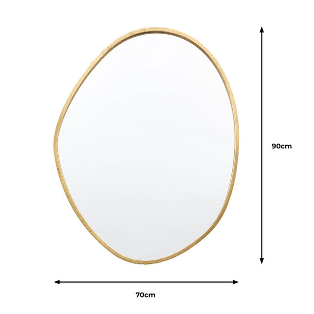 Gallery Chattenden Gold Pebble Mirror, 70 x 90cm – view 2