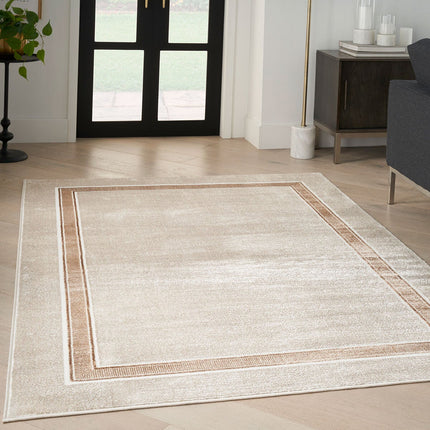 Glitz Cream Border Rug in 3 Sizes – view 4