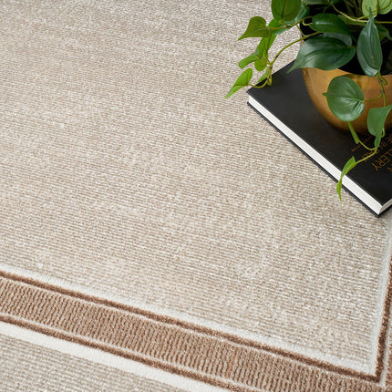 Glitz Cream Border Rug in 3 Sizes – view 5
