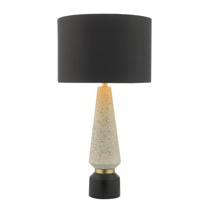 Onora Terrazzo Table Lamp with Black Faux Silk Shade – view 3