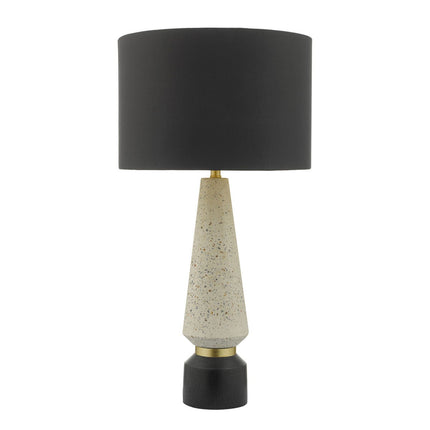 Onora Terrazzo Table Lamp with Black Faux Silk Shade – view 4