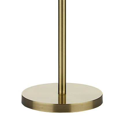 Madrid Antique Brass Floor Lamp with Faux Silk Shade – view 7