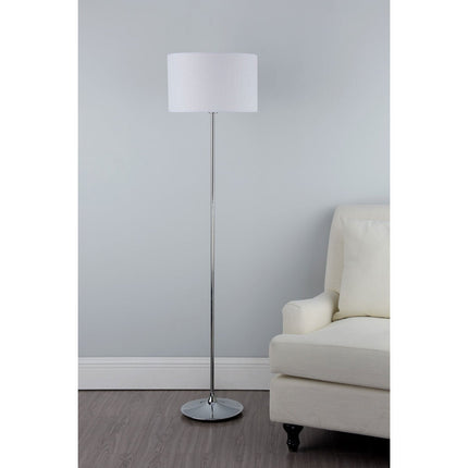 Delta Polished Chrome Floor Lamp with Ivory Shade – view 3