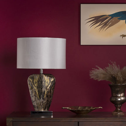 Syracuse Mercury Glass Table Lamp with Cream Shade – view 3