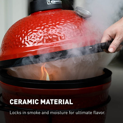 Kamado Joe Junior 13.5" (34cm) Ceramic Charcoal Barbecue Grill + Cover – view 5